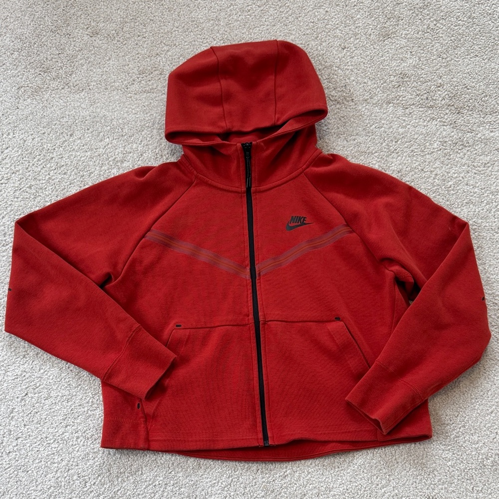 Nike Tech Fleece Windrunner Women's Full-Zip Hoodie Orange Size M
